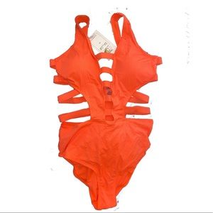 Tinibikini Neon Orange One Piece - Large